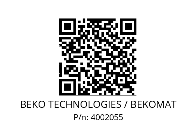   BEKO TECHNOLOGIES / BEKOMAT 4002055