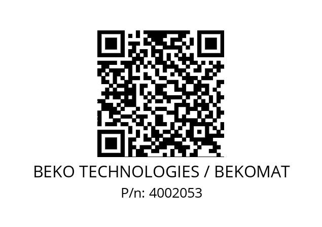   BEKO TECHNOLOGIES / BEKOMAT 4002053