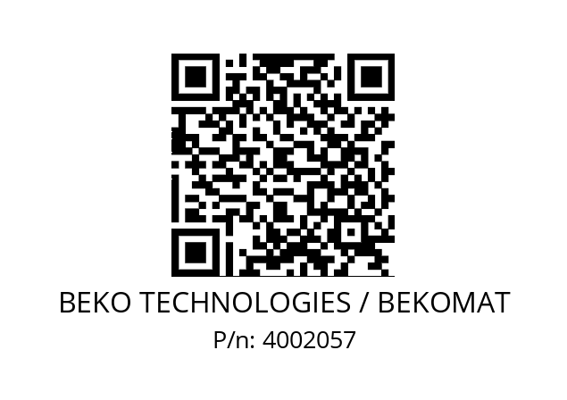   BEKO TECHNOLOGIES / BEKOMAT 4002057