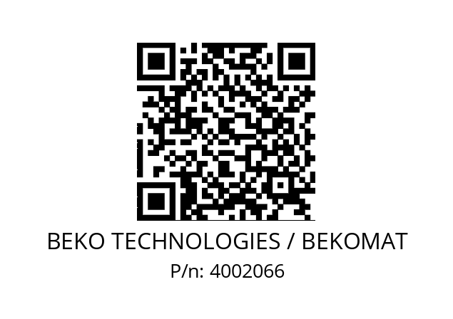   BEKO TECHNOLOGIES / BEKOMAT 4002066