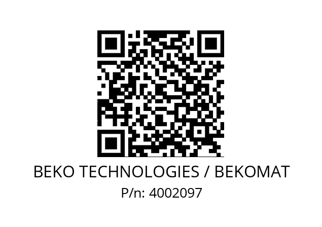   BEKO TECHNOLOGIES / BEKOMAT 4002097