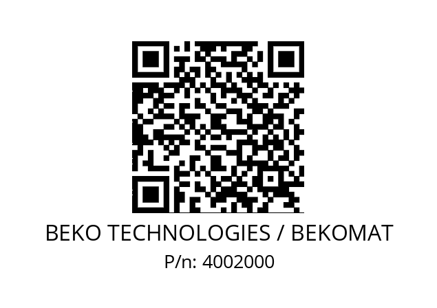   BEKO TECHNOLOGIES / BEKOMAT 4002000