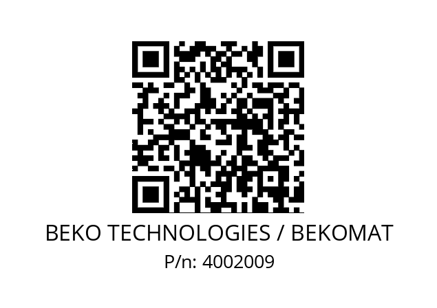   BEKO TECHNOLOGIES / BEKOMAT 4002009