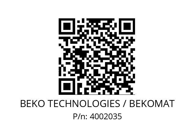   BEKO TECHNOLOGIES / BEKOMAT 4002035