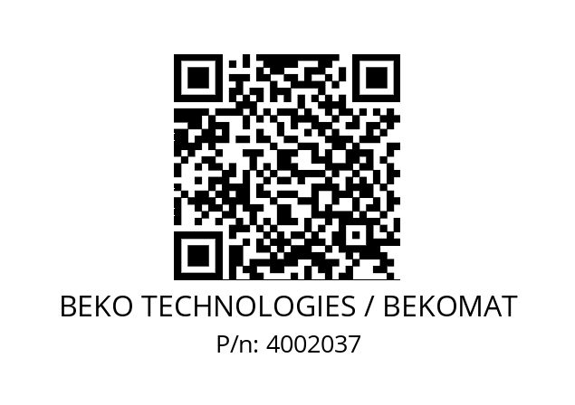   BEKO TECHNOLOGIES / BEKOMAT 4002037