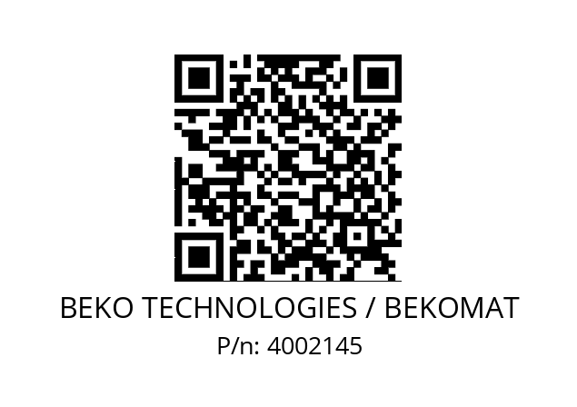   BEKO TECHNOLOGIES / BEKOMAT 4002145