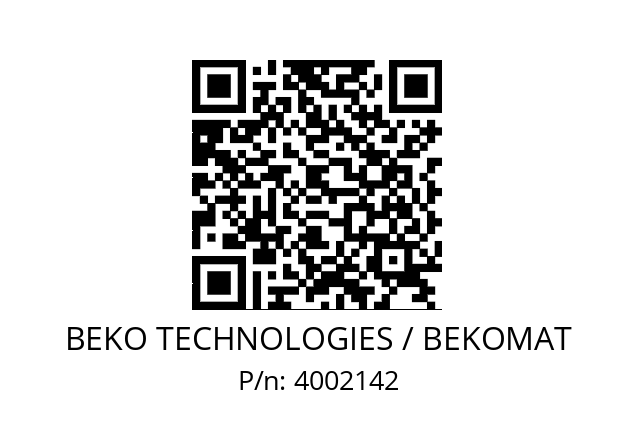   BEKO TECHNOLOGIES / BEKOMAT 4002142