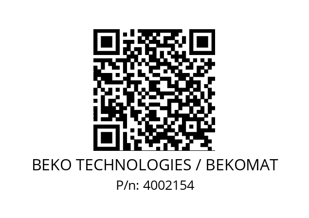   BEKO TECHNOLOGIES / BEKOMAT 4002154