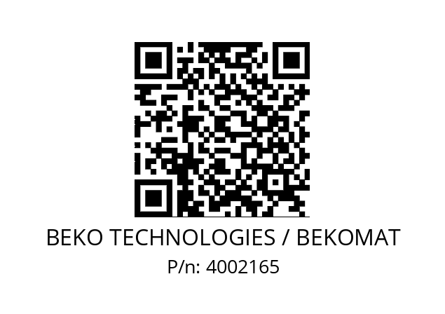   BEKO TECHNOLOGIES / BEKOMAT 4002165