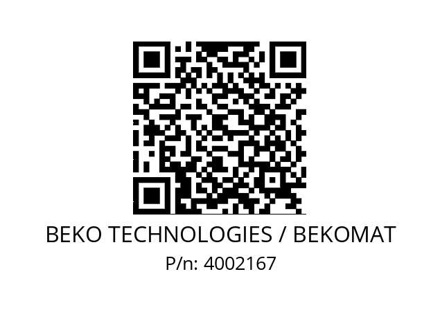   BEKO TECHNOLOGIES / BEKOMAT 4002167