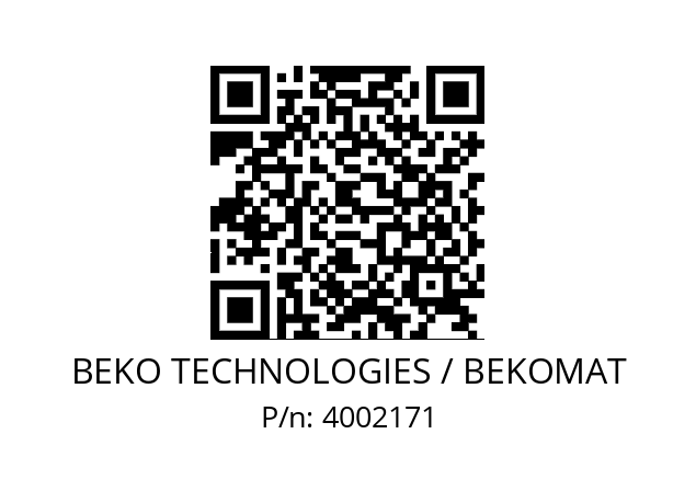   BEKO TECHNOLOGIES / BEKOMAT 4002171