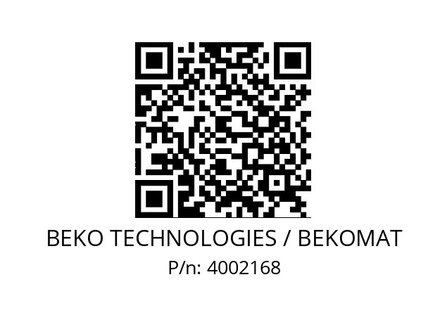   BEKO TECHNOLOGIES / BEKOMAT 4002168