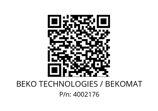   BEKO TECHNOLOGIES / BEKOMAT 4002176