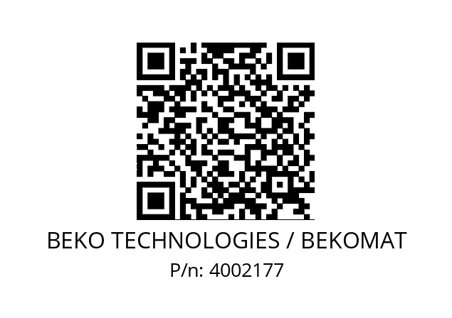   BEKO TECHNOLOGIES / BEKOMAT 4002177