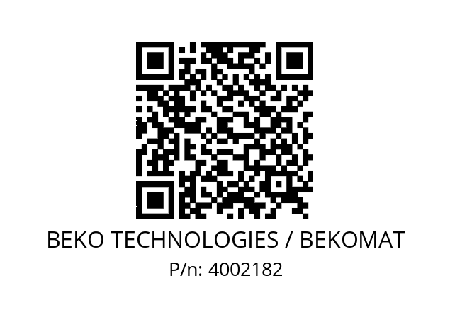   BEKO TECHNOLOGIES / BEKOMAT 4002182