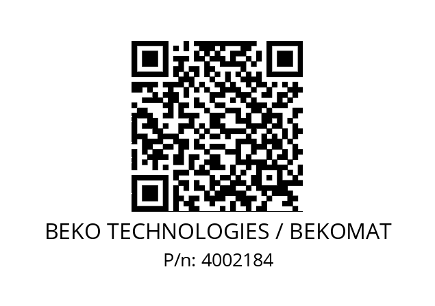   BEKO TECHNOLOGIES / BEKOMAT 4002184