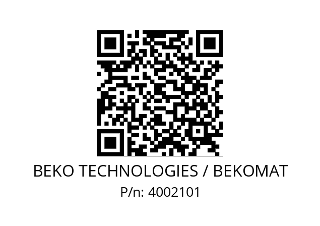   BEKO TECHNOLOGIES / BEKOMAT 4002101