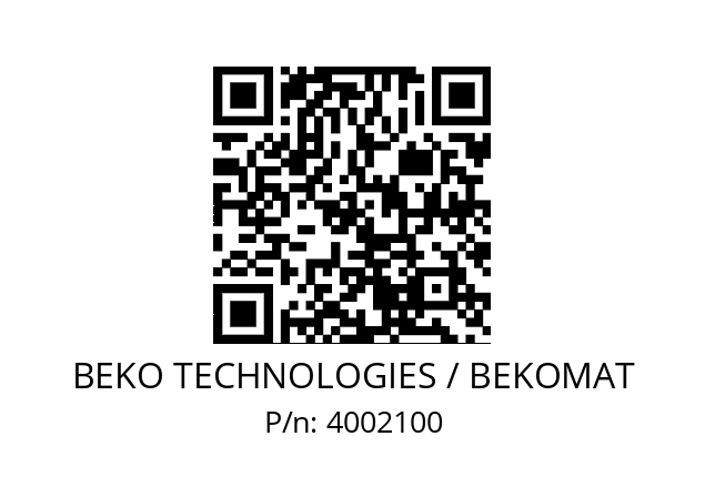   BEKO TECHNOLOGIES / BEKOMAT 4002100