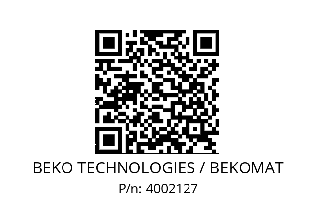   BEKO TECHNOLOGIES / BEKOMAT 4002127