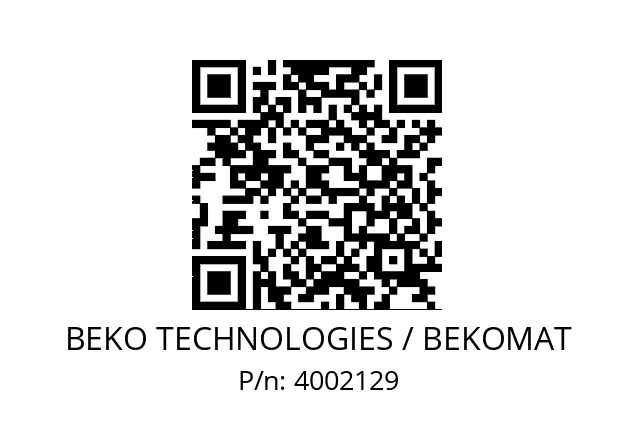   BEKO TECHNOLOGIES / BEKOMAT 4002129