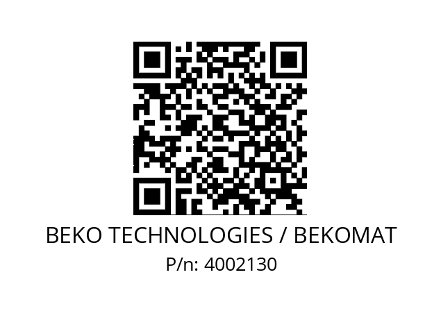   BEKO TECHNOLOGIES / BEKOMAT 4002130