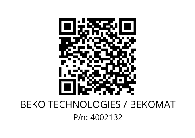   BEKO TECHNOLOGIES / BEKOMAT 4002132