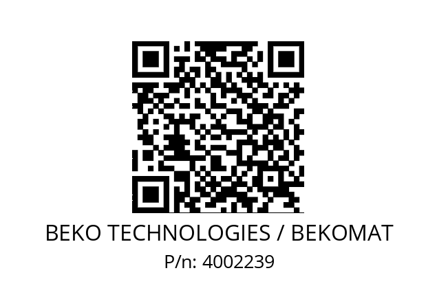   BEKO TECHNOLOGIES / BEKOMAT 4002239