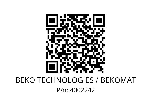   BEKO TECHNOLOGIES / BEKOMAT 4002242