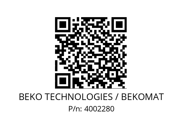   BEKO TECHNOLOGIES / BEKOMAT 4002280