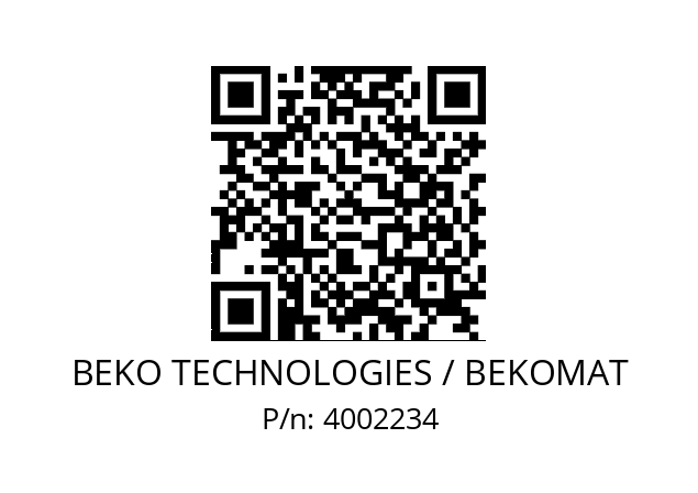   BEKO TECHNOLOGIES / BEKOMAT 4002234