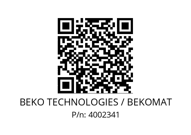   BEKO TECHNOLOGIES / BEKOMAT 4002341