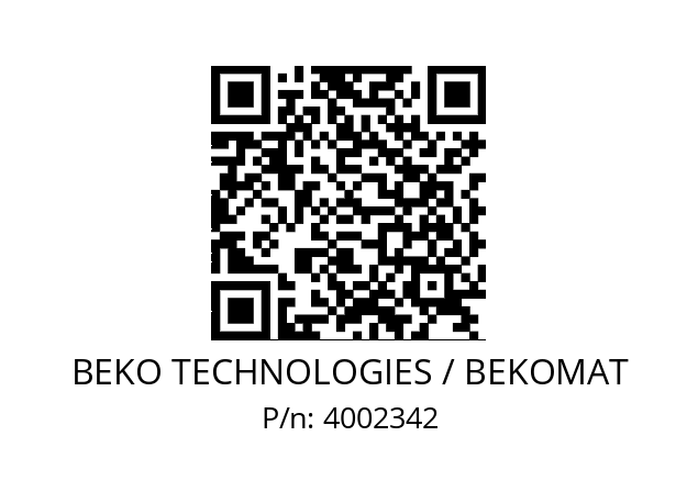   BEKO TECHNOLOGIES / BEKOMAT 4002342