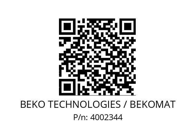   BEKO TECHNOLOGIES / BEKOMAT 4002344