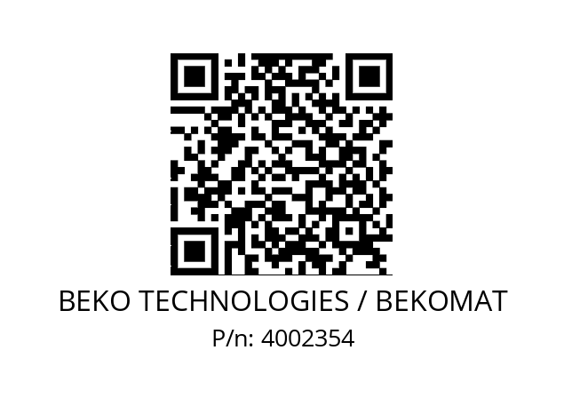   BEKO TECHNOLOGIES / BEKOMAT 4002354