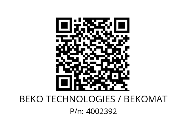   BEKO TECHNOLOGIES / BEKOMAT 4002392