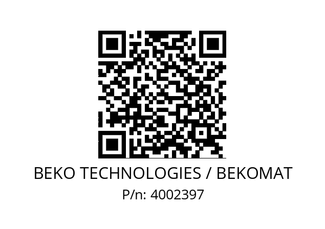   BEKO TECHNOLOGIES / BEKOMAT 4002397