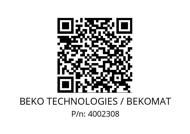   BEKO TECHNOLOGIES / BEKOMAT 4002308