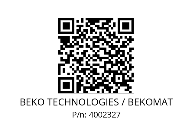   BEKO TECHNOLOGIES / BEKOMAT 4002327