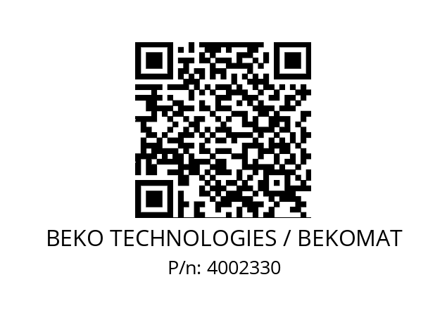   BEKO TECHNOLOGIES / BEKOMAT 4002330