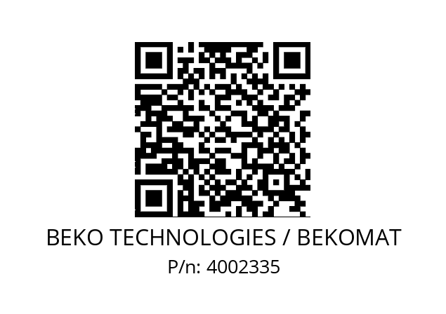   BEKO TECHNOLOGIES / BEKOMAT 4002335