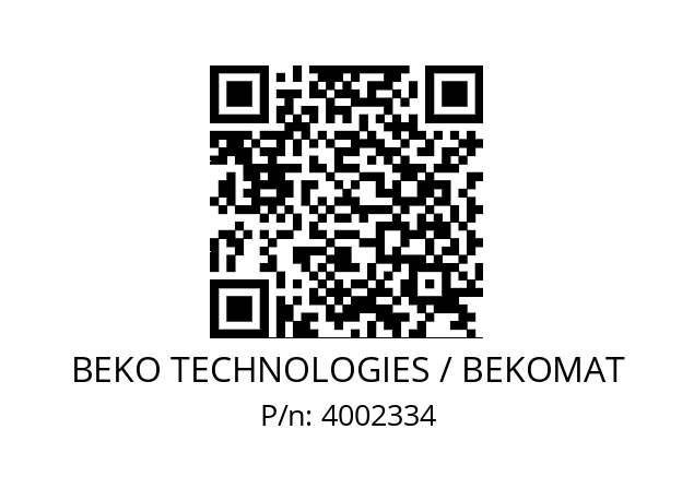   BEKO TECHNOLOGIES / BEKOMAT 4002334