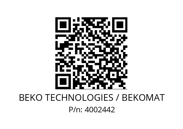   BEKO TECHNOLOGIES / BEKOMAT 4002442