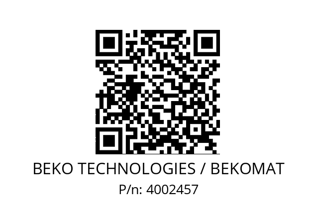   BEKO TECHNOLOGIES / BEKOMAT 4002457