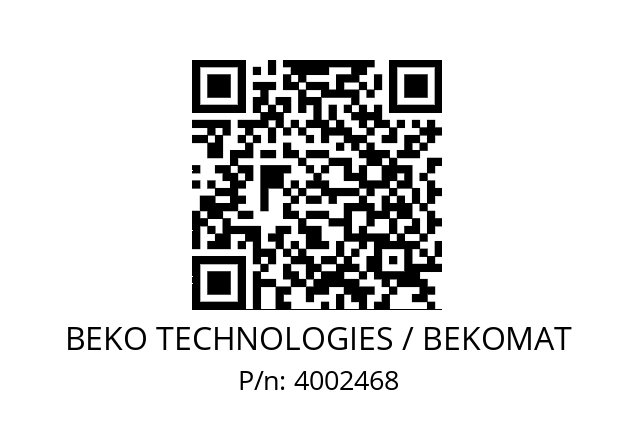   BEKO TECHNOLOGIES / BEKOMAT 4002468