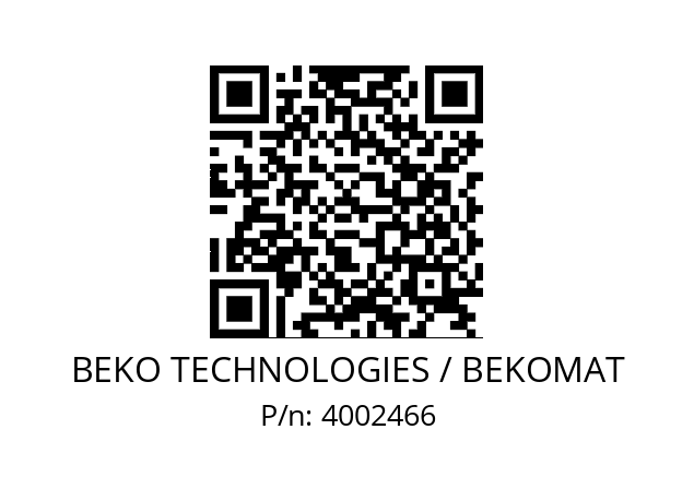   BEKO TECHNOLOGIES / BEKOMAT 4002466