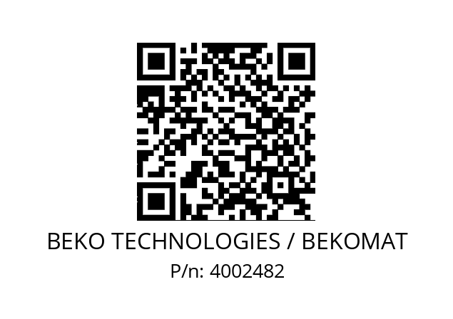   BEKO TECHNOLOGIES / BEKOMAT 4002482