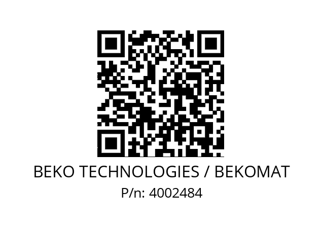   BEKO TECHNOLOGIES / BEKOMAT 4002484