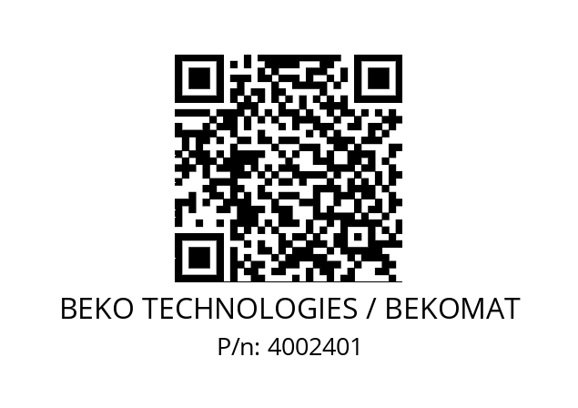   BEKO TECHNOLOGIES / BEKOMAT 4002401