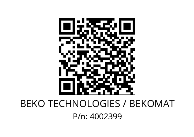   BEKO TECHNOLOGIES / BEKOMAT 4002399