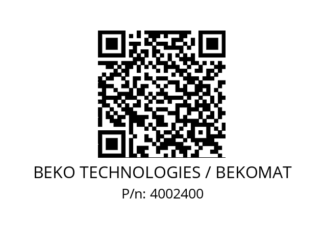   BEKO TECHNOLOGIES / BEKOMAT 4002400